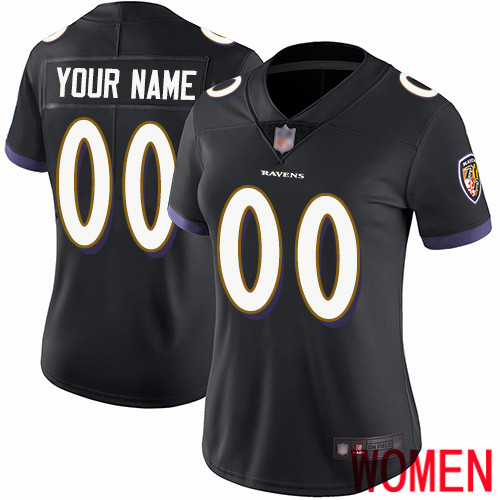Limited Black Women Alternate Jersey NFL Customized Football Baltimore Ravens Vapor Untouchable->customized nfl jersey->Custom Jersey